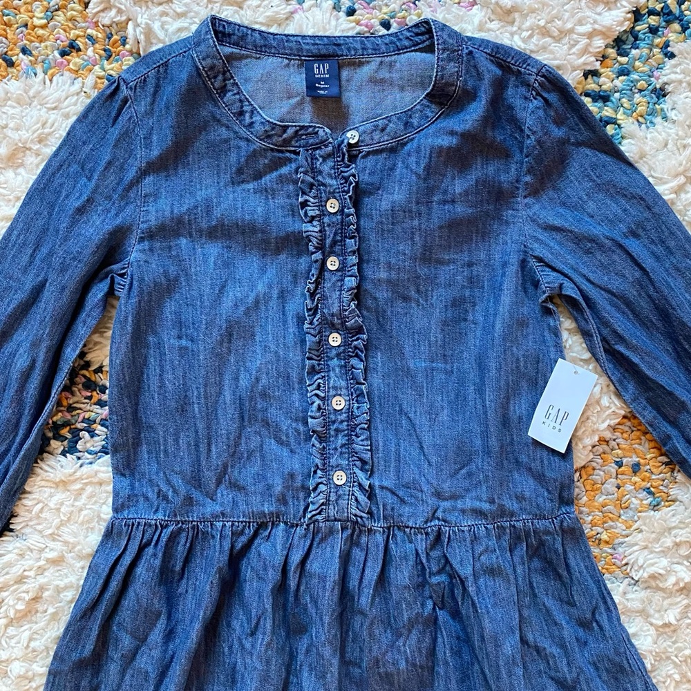 NWT Gap Chambray Dress - Picture 2 of 8